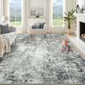 XLUEZ 8x10 Area Rugs for Living Room, Washable Modern Abstract Large Area Rug Neutral Soft Non Slip Kids Rug Stain Resistant Indoor Carpet for Bedroom Nursery Dining Room Playroom(Grey, 8'x10')