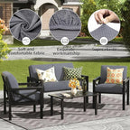 Outdoor Cushion Covers Set,14PCS Patio Furniture Couch Seat Slipcovers, Replacement for Sofa Sectional Chair(Cover，Only)