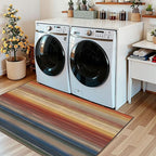 3x5 Ombre Entry Rug - Small Washable Indoor Outdoor Mats for Front Door Non-Slip Porch Rug Rust Blue Modern Rainbow Throw Rugs for Living Room Bedroom Entryway Kitchen Office Porch Decor
