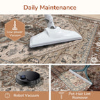 OPPODREAM Soft Area Rugs 3x5, Persian-Inspired Washable Rug, Brown