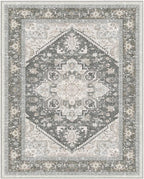 OPPODREAM Soft 8x10 Area Rugs, Washable Rugs 8x10 with Non Slip Backing, Faux Cashmere Low-Pile 8 x 10 Carpet, Greenish Grey