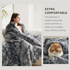 Bedsure GentleSoft Fluffy Fuzzy Faux Fur Throw Blanket for Couch, Soft Sherpa Fleece Cozy Gifts for Women, Plush Bed Blanket Room Decor for Men, Thick Warm Minky Teen Gifts Winter Bedding