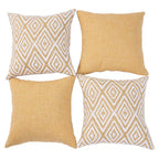HPUK Throw Pillow Covers 20x20, 4 Pack, Ochre Textured Couch Pillow Covers