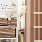 Nanspring Peach Linen Curtains 96 Inches Long Set for Baby Girl Bedroom Back Tab Rod Pocket Semi Sheer Light Filtering Drape for Bedroom Home Decor Protect Privacy 52x96,2 Panels