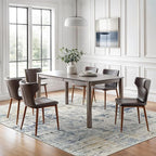 Soalmost 6x9 Abstract Area Rugs for Living Room 6 x 9 Washable Non Slip Low Pile Gray Rugs for Bedroom Dining Room Foldable Thin Blue Yellow