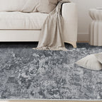 Aelenmu 4x6 Area Rugs for Living Room Washable Bedroom Dining Room Black