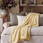 Bedsure GentleSoft Twin Blanket for Bed - Super Soft Cozy Blankets for Kids Girls, Cute Fuzzy Fleece Throws for Bedroom Couch, Light Yellow, 60x80 Inches