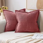 MIULEE Decorative Throw Pillow Covers for Couch 16x16 Inch Dustyblue 2 Pack