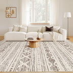 Nakagishi Boho 6x9 Area Rug Living Room Rugs Machine Washable Dark Brown