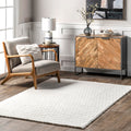 nuLOOM Nia White Geometric Washable Area Rug, 2' x 3'