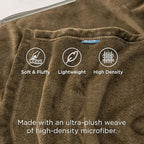 Bedsure GentleSoft Fleece Throw XL Blanket Camel - 300GSM Soft Lightweight Plush Cozy Blankets for Bed, Sofa, Couch, Travel, Camping, 50x70 inches