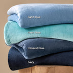 Bedsure GentleSoft Fleece Throw Blanket for Couch River Blue - Lightweight Plush Fuzzy Cozy Soft Blankets and Throws for Sofa, 50x60 inches