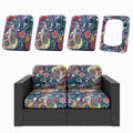 hyha 4Pcs Patio Cushion Covers, Stretch Outdoor Couch Cushion Covers