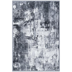 KOZYFLY Abstract Entryway Rug 2x3 Washable Door Mat Indoor Multi-Grey