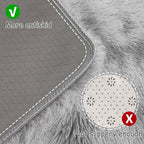 Super Soft Fluffy Living Room Area Rug 3x10 ft Tie-Dyed Light Grey Shaggy Furry Carpet Washable Non-Slip Floor Rugs Bedroom Bedside Nursery Rug Fuzzy Boys Girls Dorm Home Decor Aesthetic