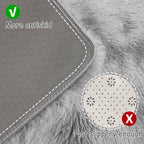 JiaoBaba Super Soft Fluffy Living Room Area Rug 3x10 ft Tie-Dyed Light Grey Shaggy Furry Carpet Washable Non-Slip Floor Rugs Bedroom Bedside Nursery Rug Fuzzy Boys Girls Dorm Home Decor Aesthetic
