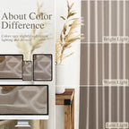 Nanspring Ecru Curtains for Living Room 72 Inches Long Linen Blend Luxury Light Filtering Semi Sheer Curtain Back Tab Rustic Decor Natural Farmhouse Elegant Boho Drapes for Bedroom 52x72, 2 Panels