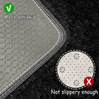 2x5 Bedside Area Rugs for Bedroom Soft Fluffy Shag Black Rug for Hallway Non-Slip Fuzzy Plush Living Room Rug Indoor Floor Carpet for Kids Rooms Dorm Nursery Modern Home Aesthetic Decor
