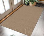 KOZYFLY Boho Rugs for Entryway 3x5 ft Washable Area Rug Non Slip Rubber Backed Entry Rug Woven Indoor Door Mat Cotton Kitchen Rugs Floor Carpet for Entryway, Foyer, Backdoor, Tan/Orange/Brown