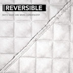 Easy-Going Oversized Recliner Cover Reversible Couch Cover Sofa Cover for Living Room Water Resistant Furniture Protector with Elastic Straps for Pets Dog (Oversized Recliner, White/White)