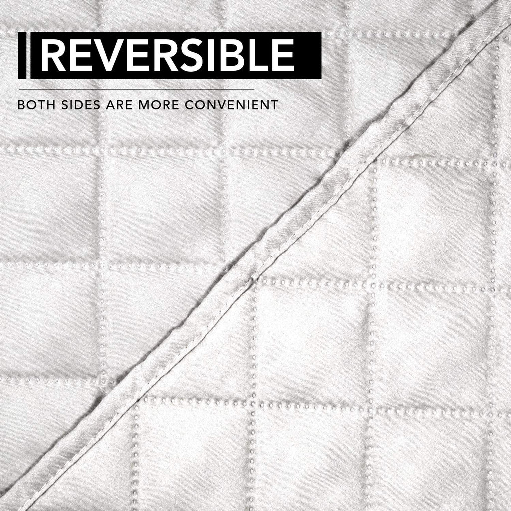 Easy-Going Reversible Couch Cover, Oversized Recliner, White/White