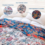 MSGKV Boho Throw Blanket 90"x90" 100% Cotton Farmhouse Butterfly Throw
