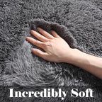 ONASAR Grey 6x9 Area Rugs for Living Room, Gray Large Fluffy Shag Rug for Bedroom, Ultra Soft Plush Big Indoor Floor Carpet for Kids Girls Boys Baby Teen Dorm Nursery Home Decor Aesthetic
