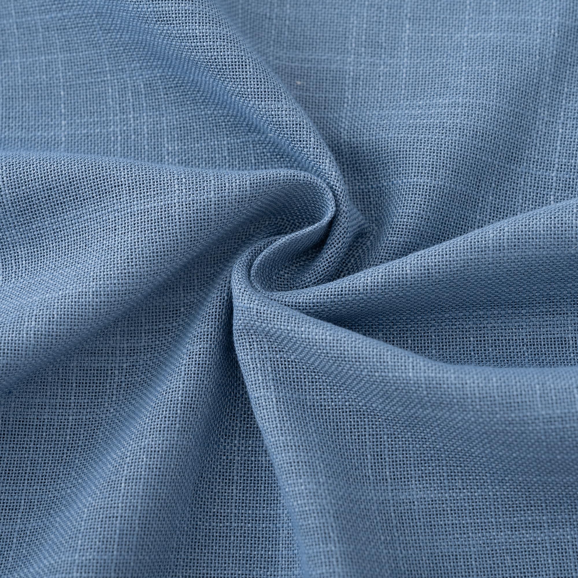Jolilight Denim Blue Curtains for Living Room Back Tab Modern Farmhouse Semi Sheer Blue Curtains 102 inches Long 2 Panels Set Muted Neutral Window Curtain for Dining Room Bedroom 52x102