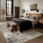 PureCozy Brown Area Rug 6x9 Modern Abstract