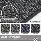 BEQHAUSE Kitchen Rugs and Mats 2PCS, Non-Slip Kitchen Mats for Floor, Absorbent and Stain Resistant Kitchen Runner, Machine Washable Rugs for Kitchen, Laundry & Sink, 24"x36"+24"x60", Charcoal