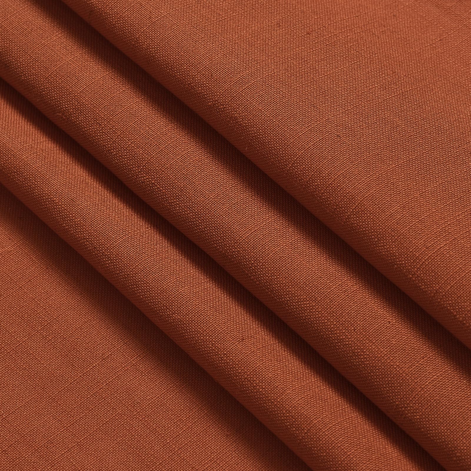 Linen Blend Terracotta Curtains 96 inches Long 2 Panel Back Tab Rod Pocket Rustic Farmhouse Boho Curtains for Dining Room Semi Sheer Brick Burnt Bohemian Fall Decor Rust Curtain 96 inch Length