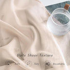 NICETOWN Taupe Sheer Curtains 72 inches Long, Grommet Light Filtering Window Treatments Airy & Breathable Soft Drapes for Bedroom/Home Office, W54 x L72, 2 Panels