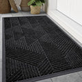 Smiry Front Door Mat Outside Entrance, Low Profile Rubber Doormat, 59x30