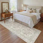 Madane Kitchen Runner 2'6''x8' Soft Rug Runners for Hallways, Beige/Brown