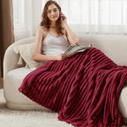 Bedsure GentleSoft Red Fleece Blanket for Couch - Cozy Soft Blankets for Women, Cute Small Throws for Girls, 60x80 Inches