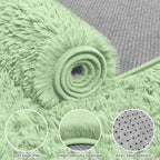 5x7 Area Rugs for Living Room Rug: Soft Fluffy Shag Mint Green Rugs for Bedroom, Non-Slip Large Fuzzy Plush Rug Indoor Floor Carpet for Nursery Kids Boys Girls Room, Dorms, Playroom, Modern Home Decor