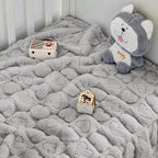 Yurhap Fleece Baby Blanket Heart Checkered, Ultra Soft Cozy Baby Blankets for Boys Girls, Fluffy Infant Toddler Newborn Receiving Gifts for Crib Stroller 30"x40" (Silver Grey)