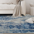 4x6 Area Rugs for Living Room Washable Bedroom Dining Room Blue Grey White