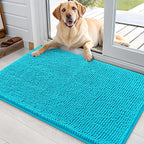 OLANLY Dog Door Mat for Muddy Paws 35x24, Super Absorbent Chenille Mud Mat
