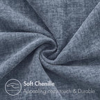 MIULEE Pack of 2 Couch Throw Pillow Covers 20x20 Inch Soft Dark Grey Blue Chenille Pillow Covers for Sofa Living Room Solid Dyed Pillow Cases