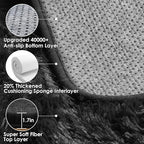 ONASAR Black Area Rugs for Living Room Bedroom, 5x8 Fluffy Shaggy Rug, Soft Plush Large Indoor Floor Carpet for Nursery Kids Girls Boys Teen Dorm Bedside Playroom Home Office Decor Aesthetic