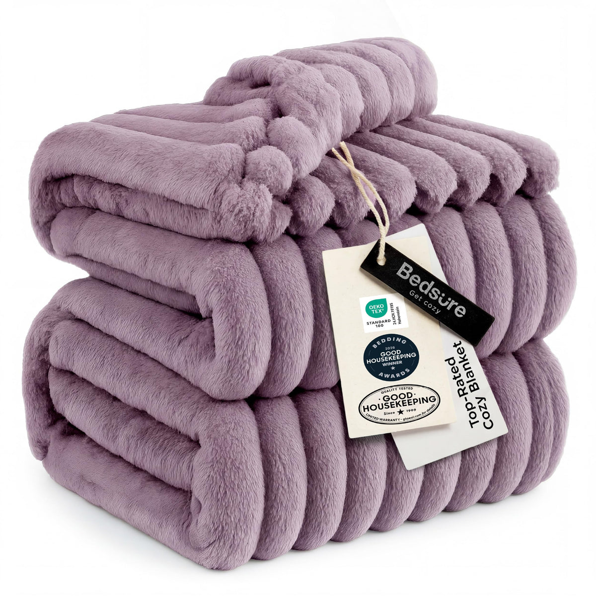 Bedsure Full Size Fleece Blankets for Bed Sage Green 84"x90"