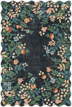 Othilic Front Door Mat Outside Entrance - 2x3 Dark Navy Floral Non-Slip Washable Doormat Indoor Outdoor Mat Boho Vintage Entry Rug Small Throw Rugs for Entryway Kitchen Front Porch Decor