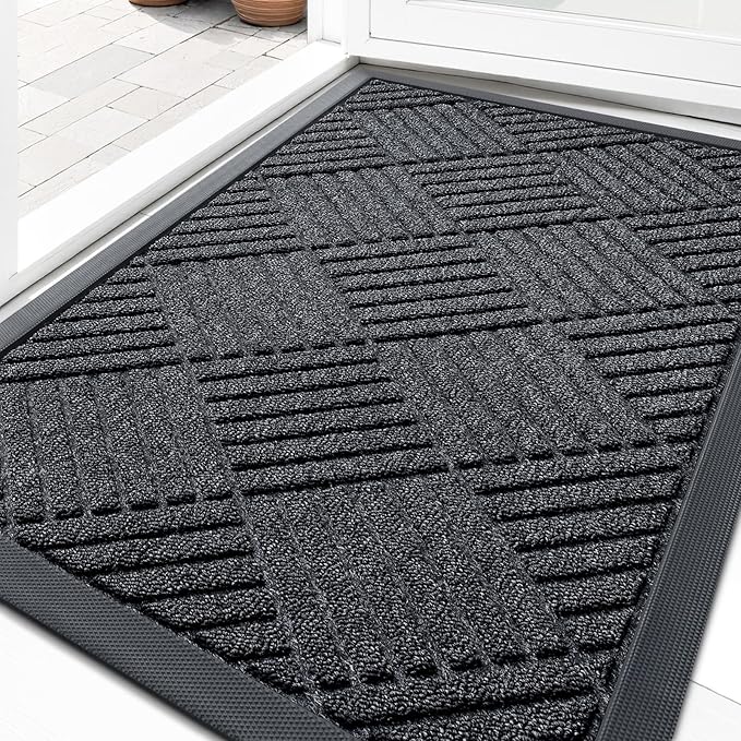 OLANLY Front Door Mat Outside Entrance 33x21, Waterproof Heavy-Duty Doormat
