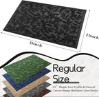Black Leaves Outdoor Indoor Entrance Doormats, Absorbent Durable Heavy Duty Welcome Front Door Mat,Thick Natural Rubber Back,Easy Clean Entryway Mat 23x35 Inch, Low Profile