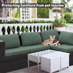 DREAHOTEXTIL 8Pcs Outdoor Cushion Covers, Elastic Patio Cushion Covers