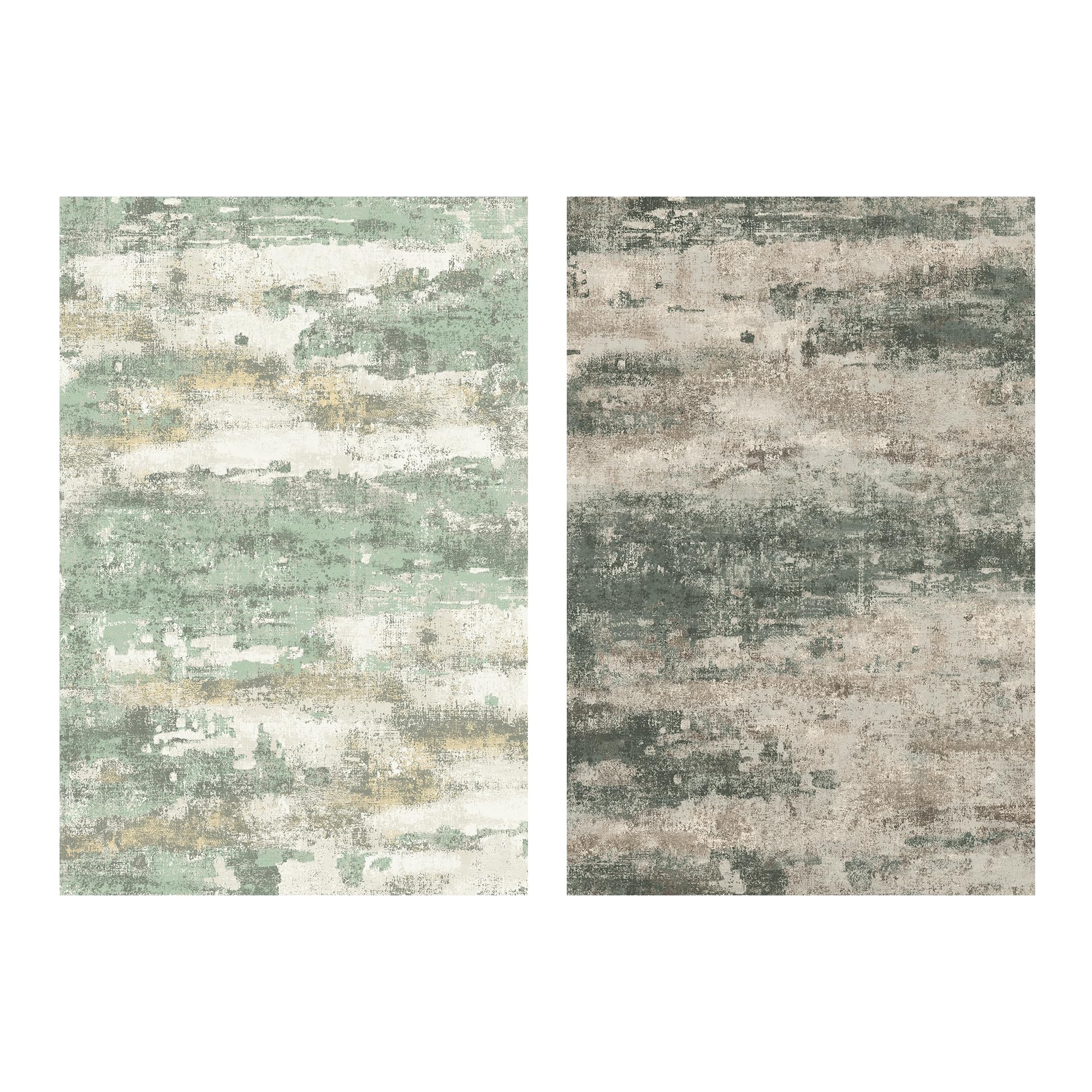 BEIMO 2x3 Area Rugs for Entryway, Green Washable Abstract Reversible Rug