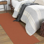 KOZYFLY Runners for Hallways 2x7 ft Washable Kitchen Runner Non Slip Rubber Backed Hall Runners Cotton Entryway Runner Rugs Floor Carpet for Indoor Backdoor Bedroom Kitchen, Orange/Tan