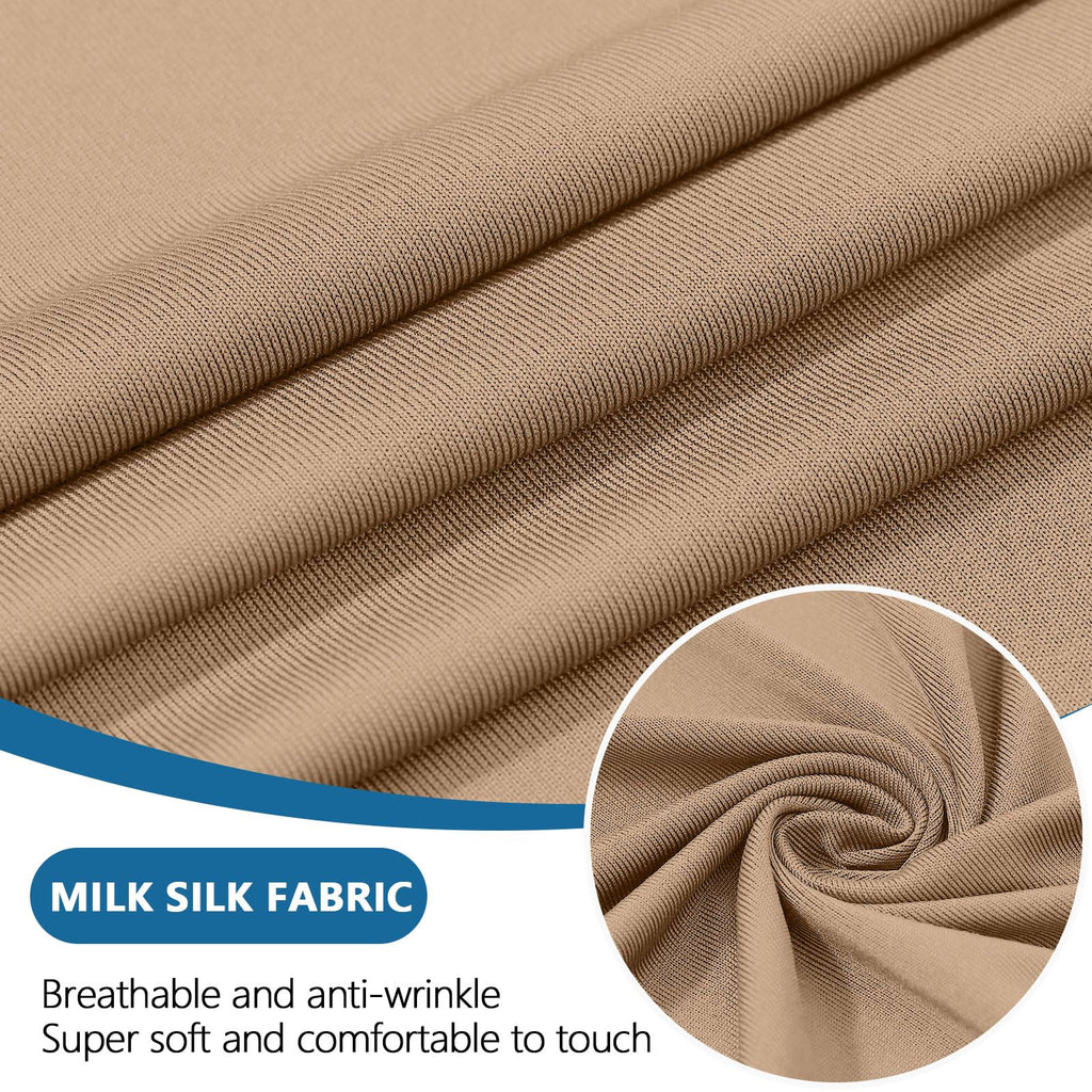 hyha Milk Silk Couch Cushion Covers, Sofa Covers for 3 Cushion Couch