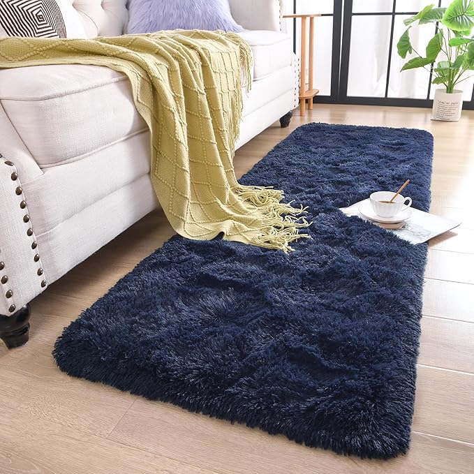 Chicrug Soft Runner Rugs for Bedroom Living Room Plush Fluffy Rug 2x7